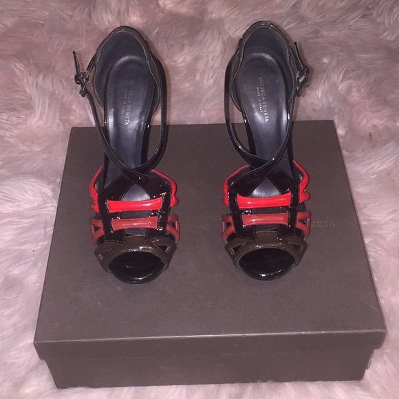 Bottega Veneta sandal wedge platform ankle heel - Picture 3 of 7